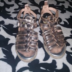 Oshkosh Metallic Gold Toddler Espadrilles